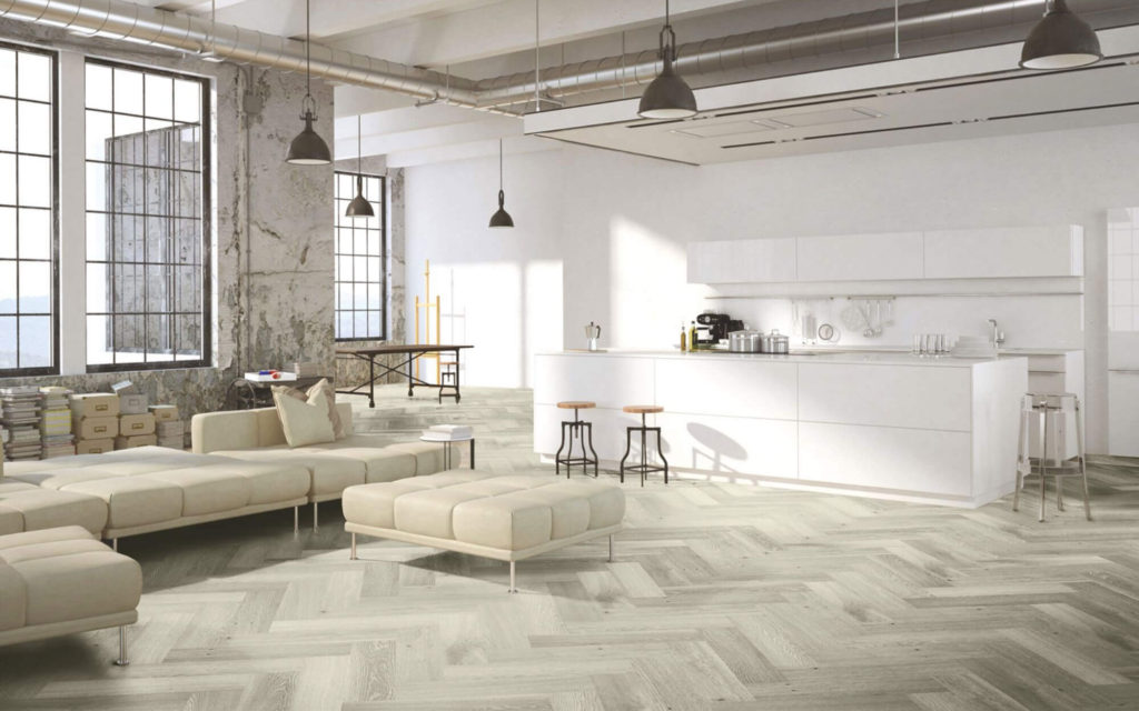 Nordic Oak #35A Herringbone Laminated Flooring Lamiwood