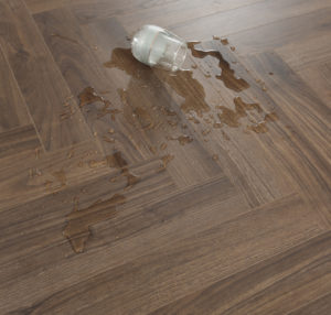 Natural English Walnut #201 Herringbone Laminated waterproof Flooring Lamiwood