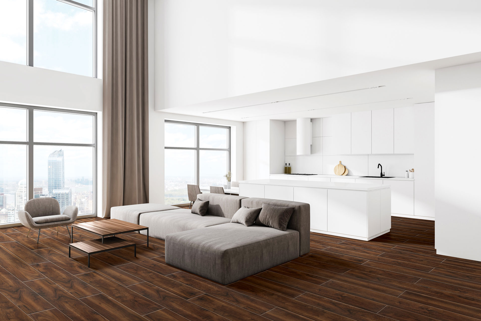 River Walnut #657 (Radiant Collection) Laminated flooring Lamiwood