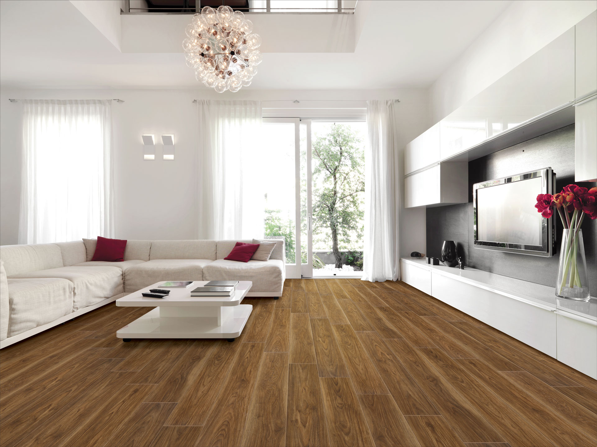 Luxe Walnut #659 (Radiant Collection) Laminated Flooring Lamiwood