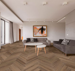 Natural English Walnut #201 Herringbone Laminated waterproof Flooring Lamiwood