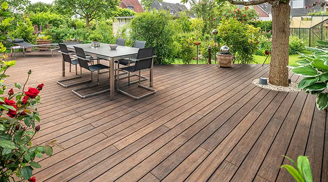 Bamboo flooring for outdoors