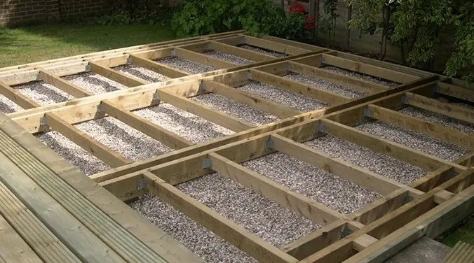 Install the Deck Frame- Deck Flooring