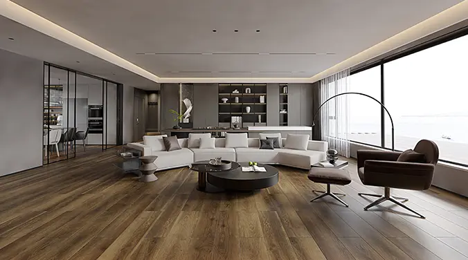 Brown wooden flooring