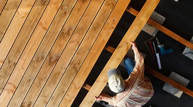 Install the Remaining Boards- Deck Flooring