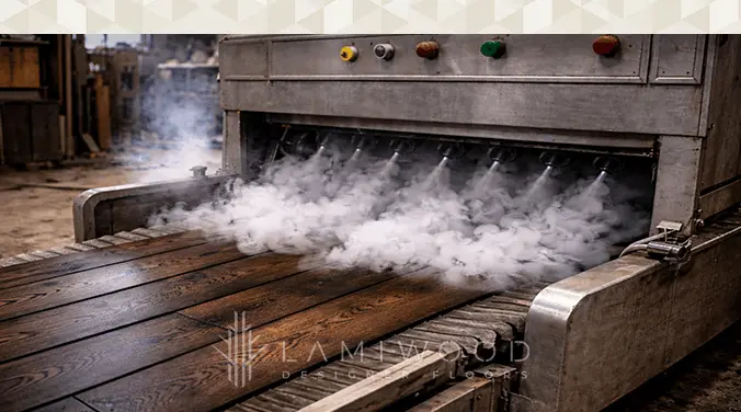 SMOKED PROCESS of wood floor