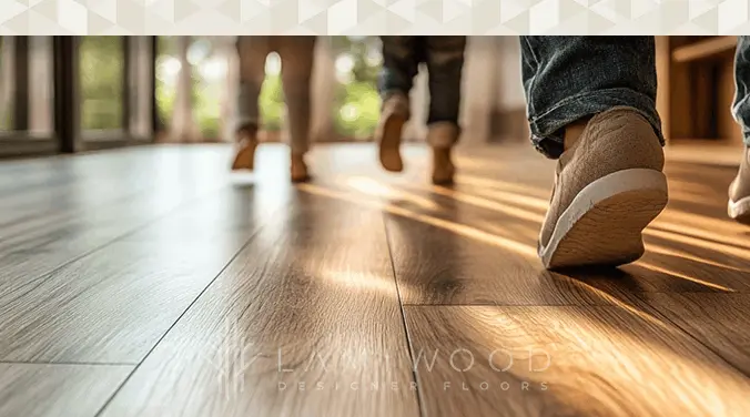 wooden flooring at high traffic areas