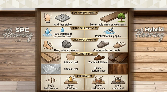 Difference between SPC and Hybrid Flooring