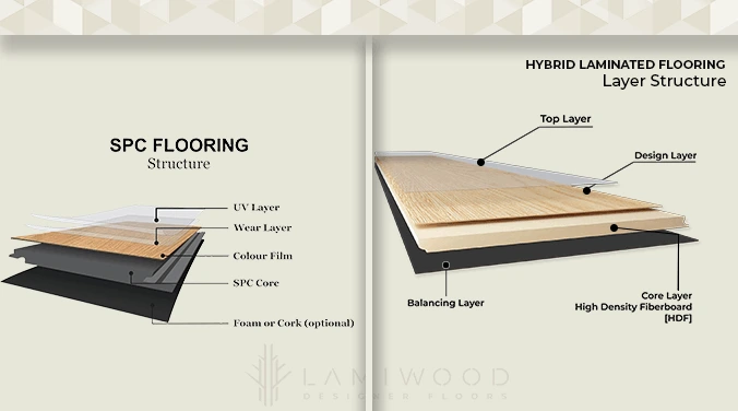 Differentiate between SPC vs Hybrid Wooden Flooring