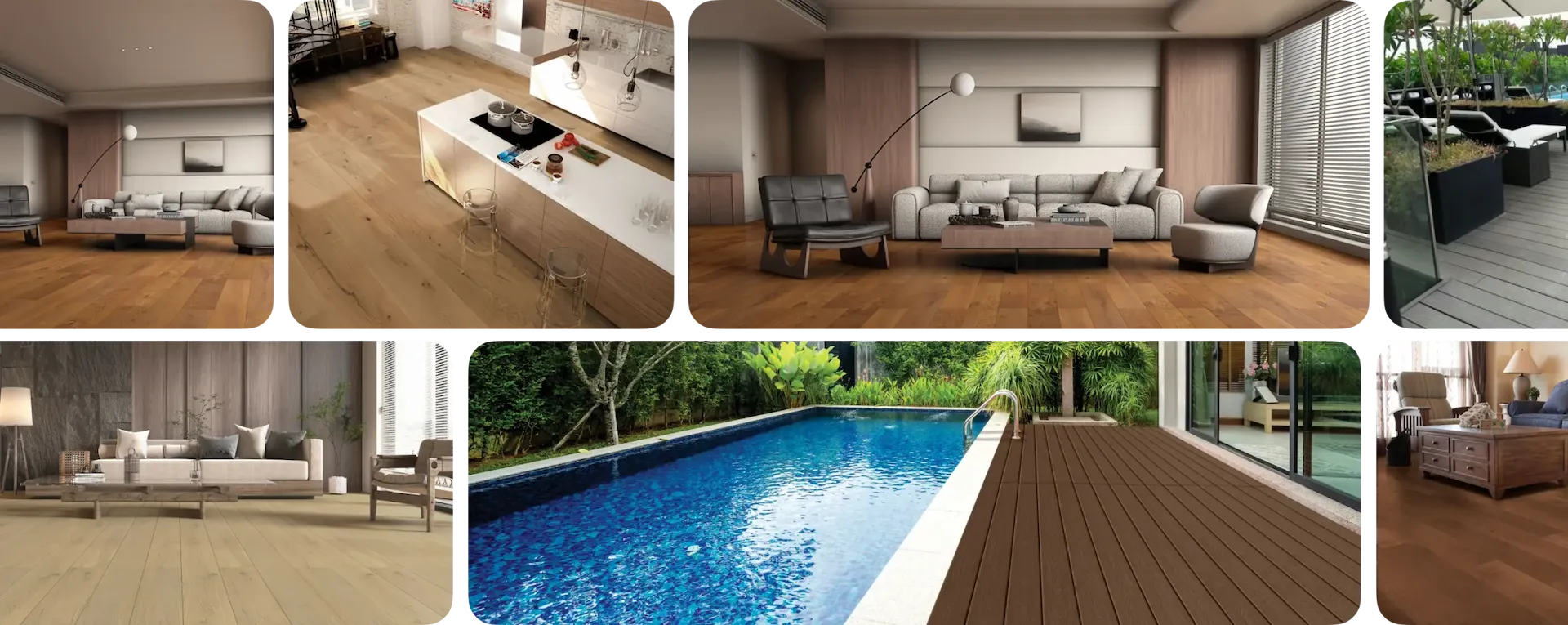 Indoor and outdoor wooden floors