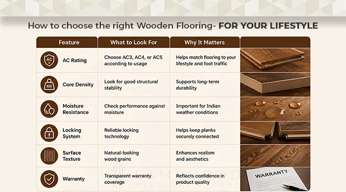 Table guide to choose right wooden flooring based on lifestyle and usage