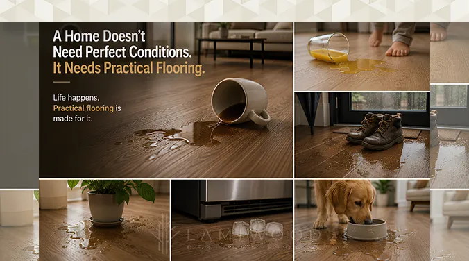 Everyday home activities highlighting the importance of spill resistant wooden flooring